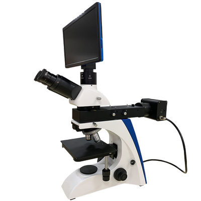 China Microscopio metalúrgico video industrial de Digitaces con la pantalla LCD táctil proveedor
